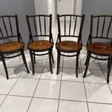 Set of 4 bentwood bistro chairs from the 1930s