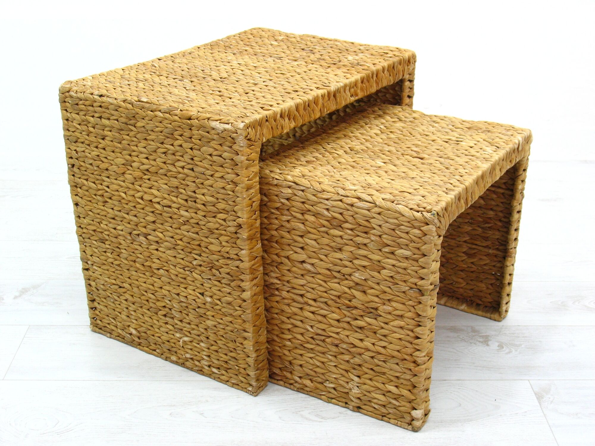 Vintage banana fiber Coffee Tables, Ikea 1980s