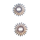 Paire de miroirs soleil, année 1970 - 30cm