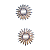 Paire de miroirs soleil, année 1970 - 30cm