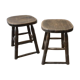 Paire de tabourets rustiques chic