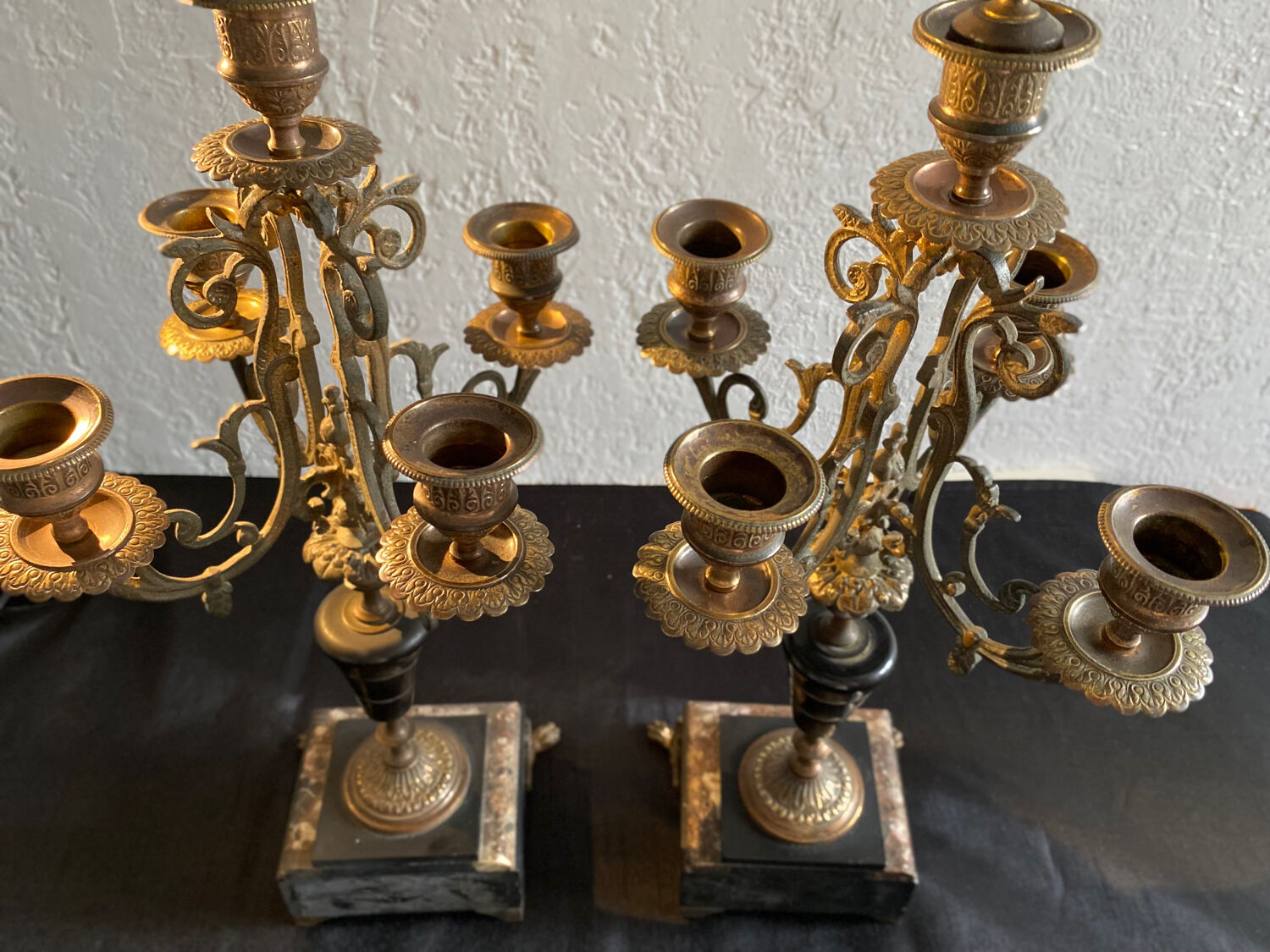 Dessus de cheminée 3 pièces époque Napoléon III