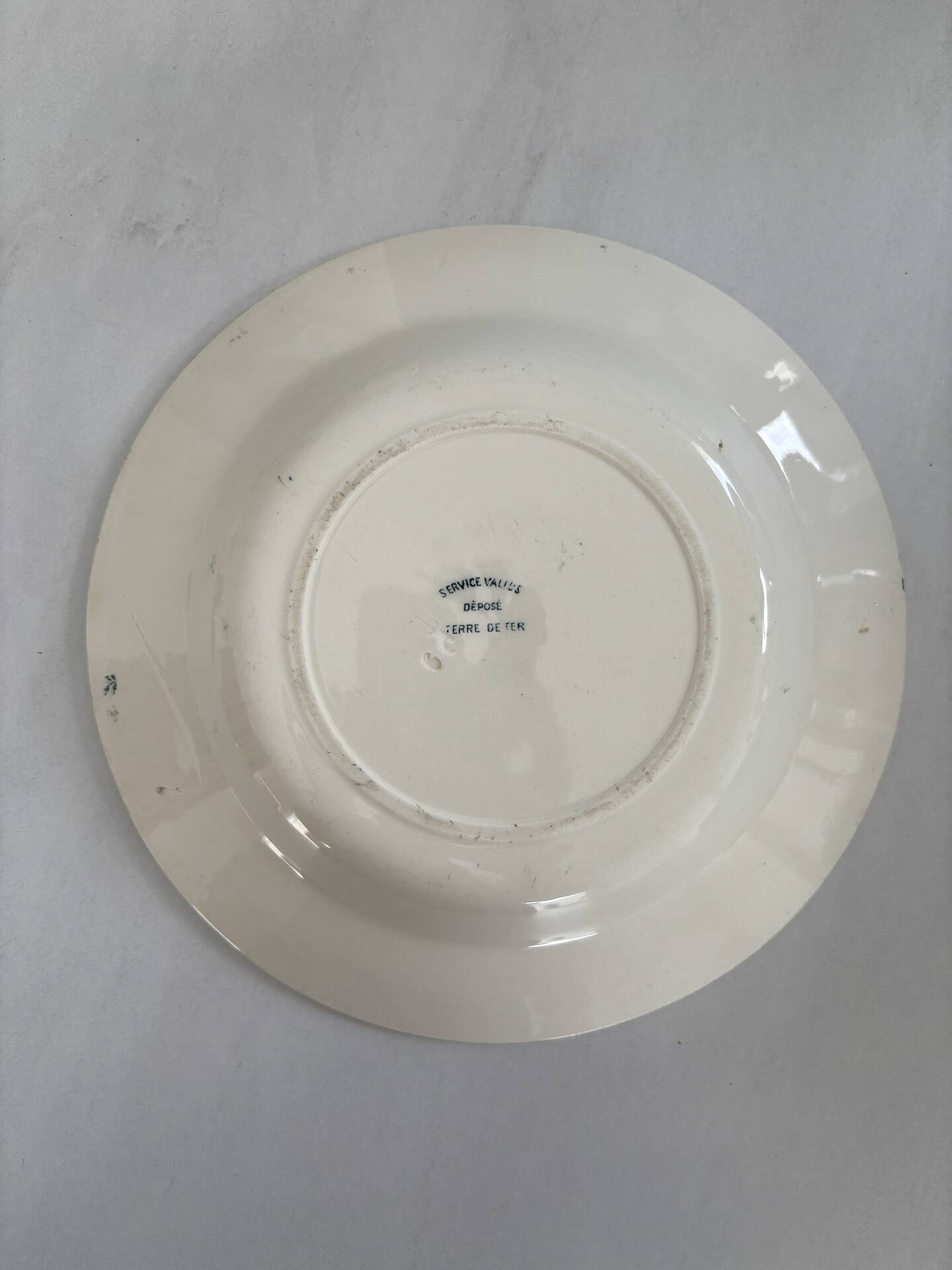 Shallow dish ironstone butterfly pattern Valius model