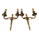 Pair of bronze wall sconces in Louis XVI style