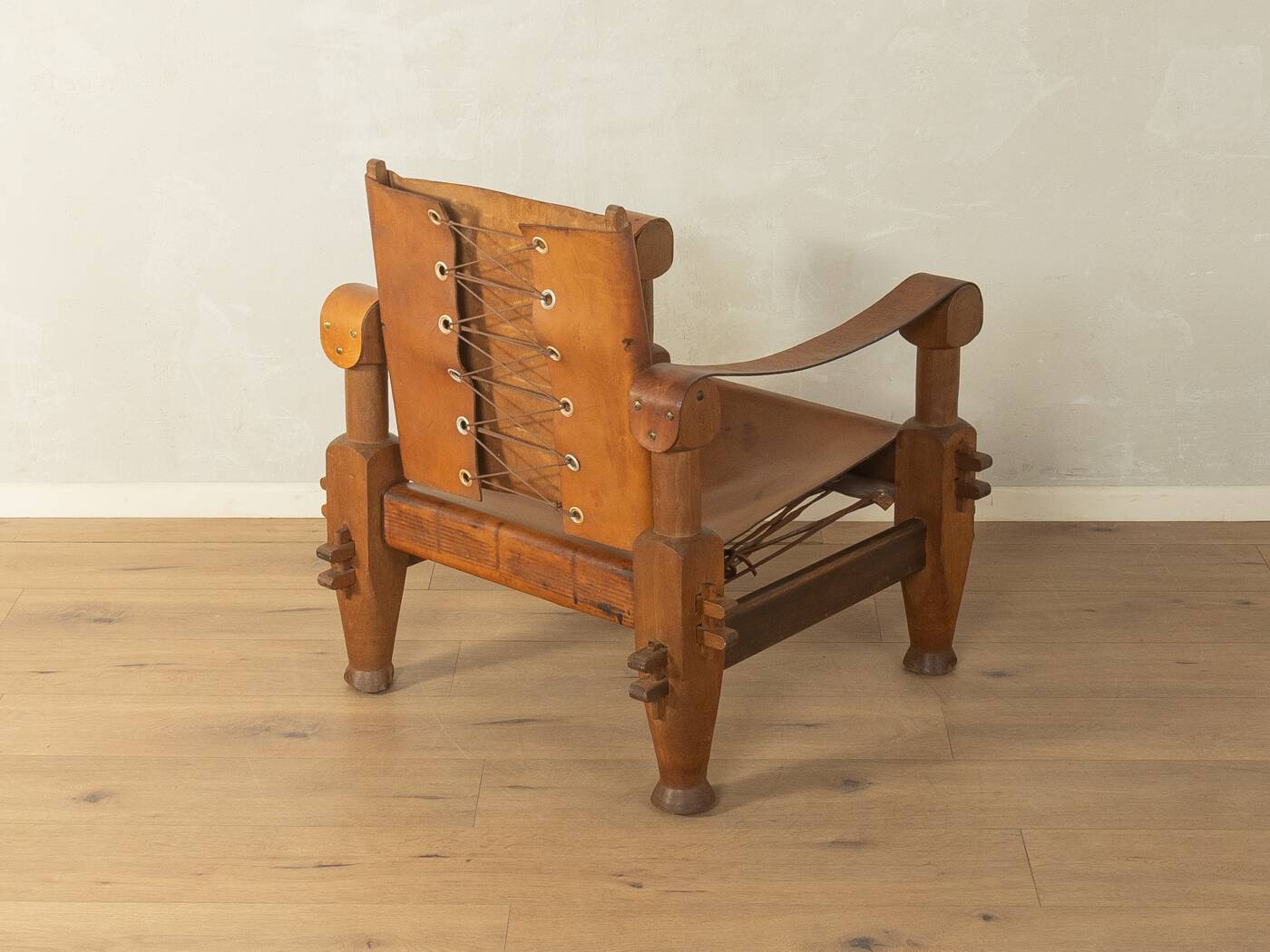 Brutalist Vintage Safari Armchair