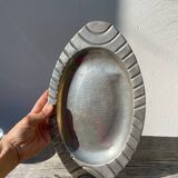 Pewter dish 1900 signed Alice and Eugène Chanal