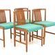 Set of 4 teak table chairs, Bertil Fridhagen, Bodafors, Sweden, 1960