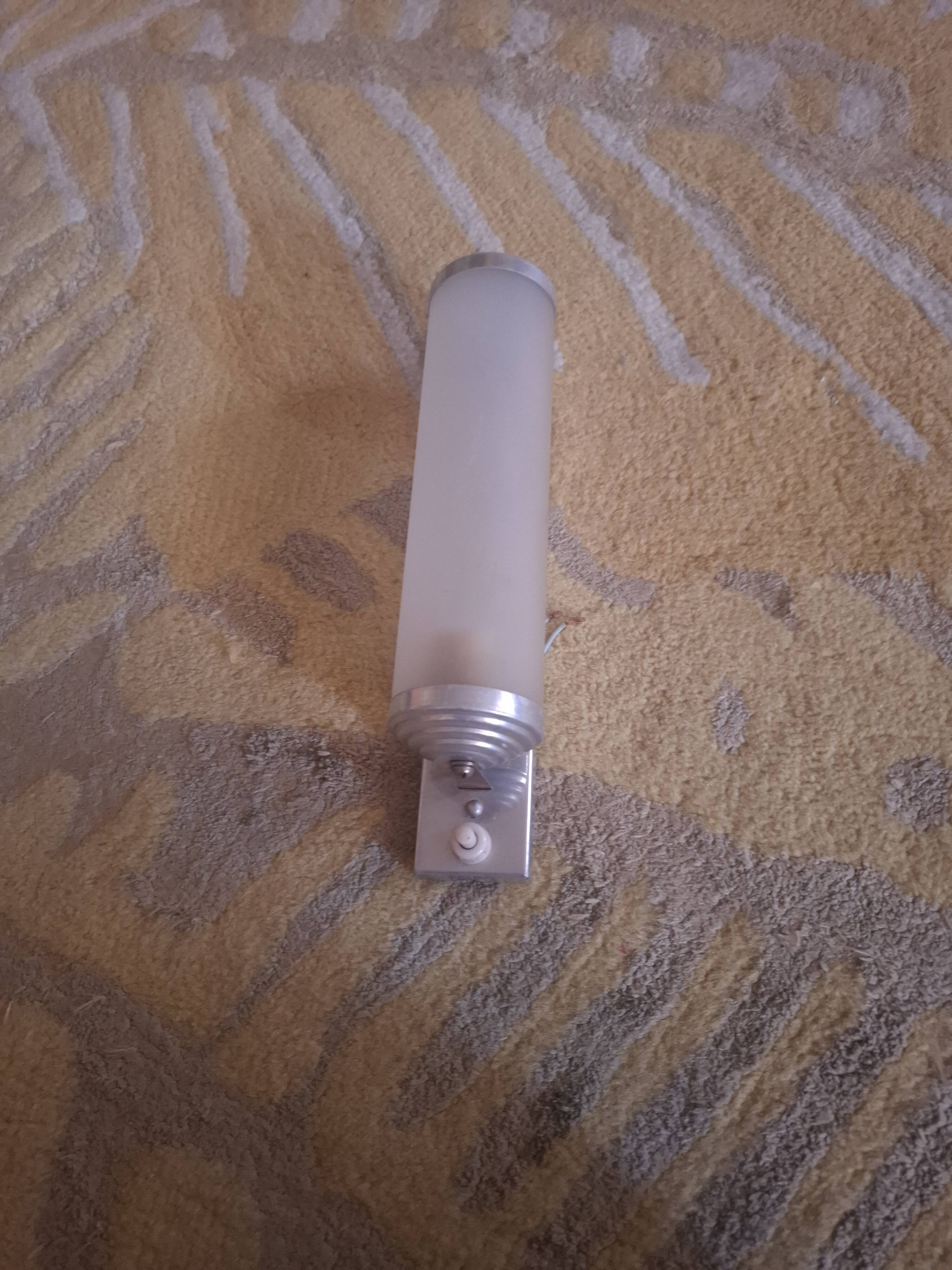 Art deco sand-glass wall light