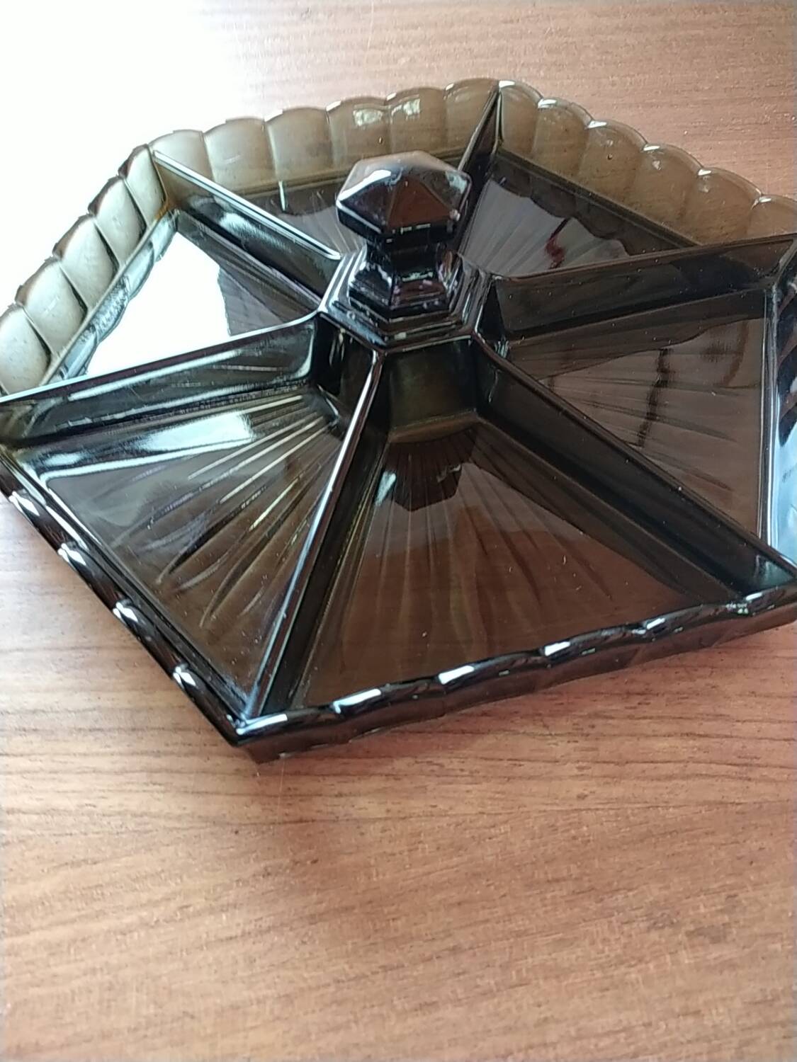 Val Saint Lambert serving dish. Art Deco.