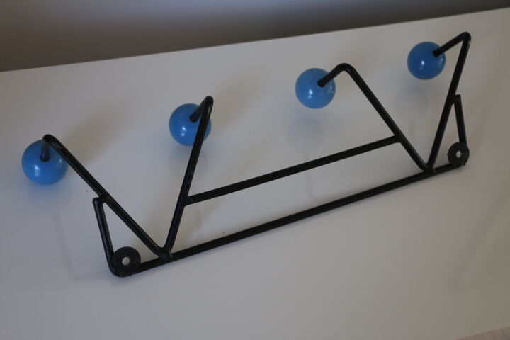 Patère 4 balls blue 60s