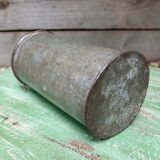 Vintage Galvanised Zinc Flower Pot / Grain Measure