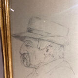 Tableau ancien, portraits, milieu XX siècle