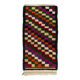 Colorful Vintage Hand-Knotted Turkish Tulu Rug with Checkered Design. 100% Wool