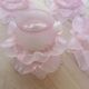 Lot de 4 tulipes roses art déco en pâte de verre