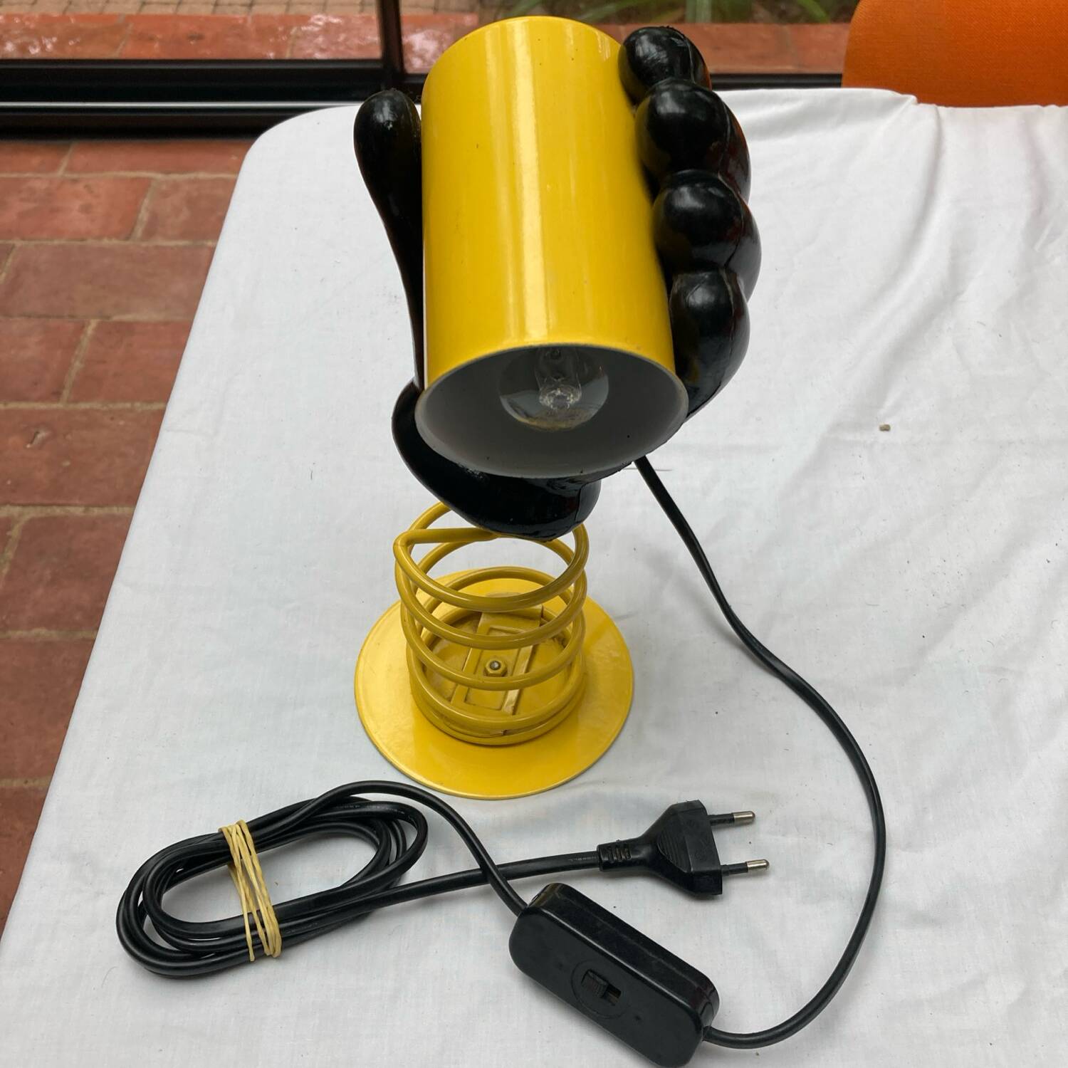 Lampe à poser année 80 métal et plastique