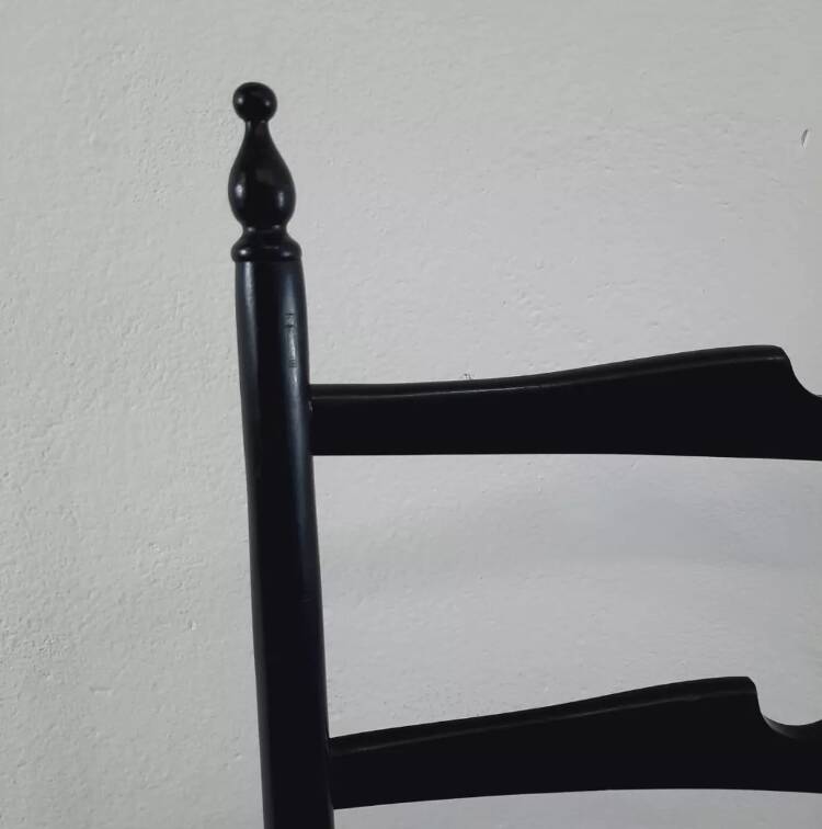 Pair of chiavarine chairs 40/50s high backrest