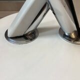 Vintage glass and chrome coffee table