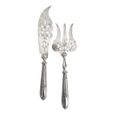 Antique silver and silver-plated fish serving cutlery