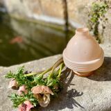 Ancien pied de lampe vase rose