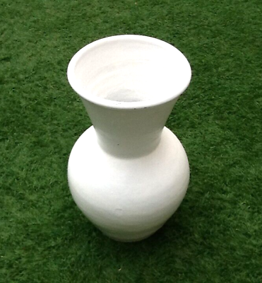 Vase blanc forme balustre terre cuite / céramique