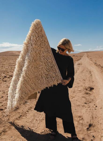 Pre-order fluffy Beni Ouarain runner rug 70×300 cm
