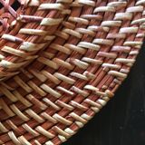 Set of 6 wicker and rattan undertributions