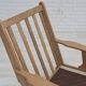 Années 1970, fauteuil danois, laine d'ameublement, bois de chêne massif.
