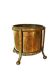 Pot de fleurs vintage en laiton faux bambou Maison Bagues