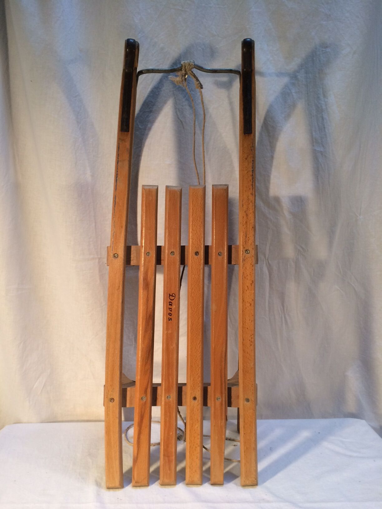 Davos vintage sled in solid beech - 60s/70s