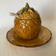 Vintage Pineapple Jam Pot in Barbotine