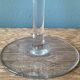 Set of 4 antique chiseled crystal foot glasses