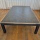 Table basse vintage en ardoise chromée 140 x 80 cm