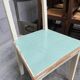 Paire de chaises en bois & formica vintage 1950