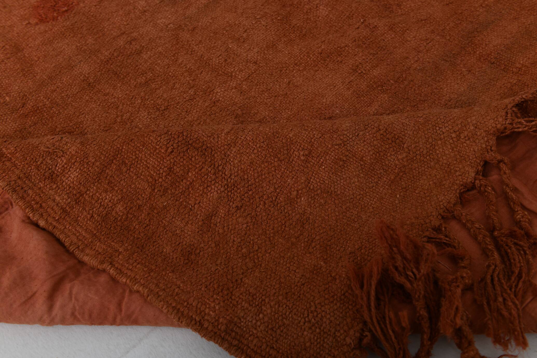 Tapis Kilim vintage fait main en terracotta 5x10, 164x305 cm