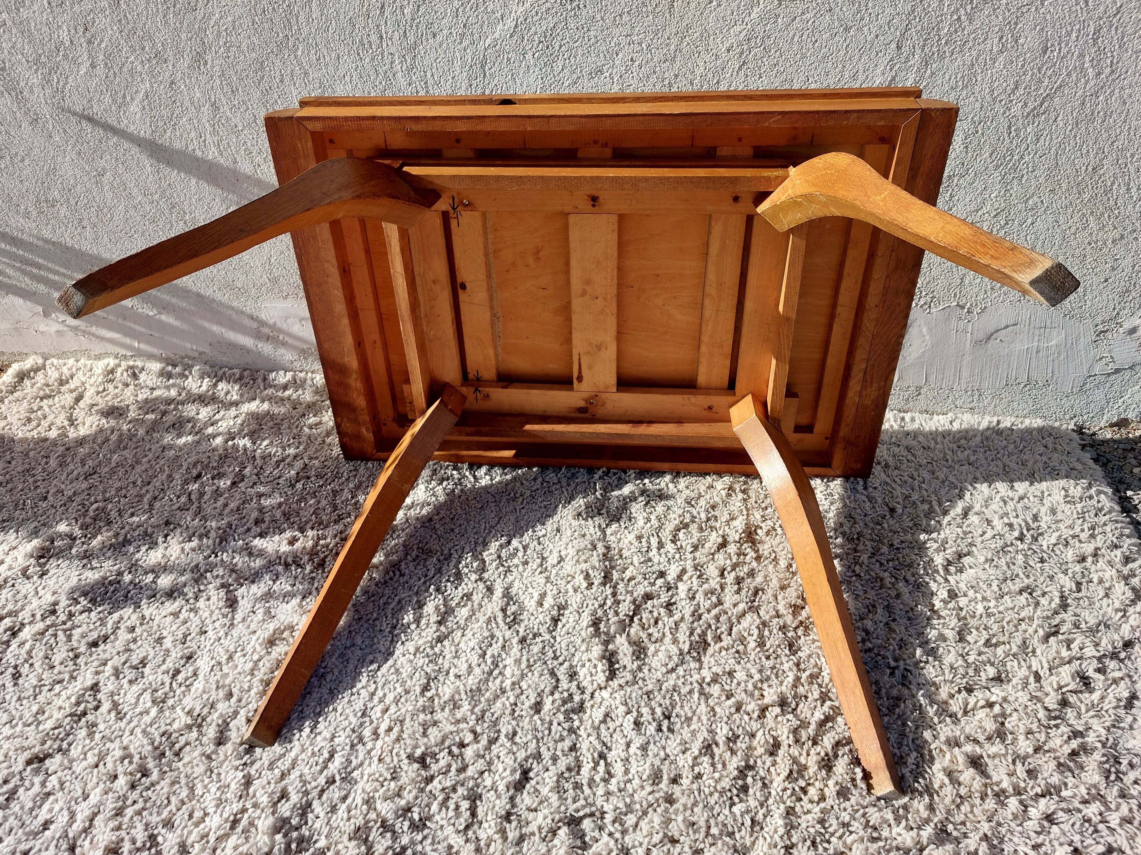 Table or desk, golden honey, curved legs