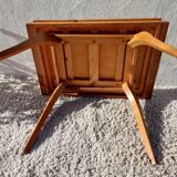 Table or desk, golden honey, curved legs