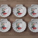 Coupelles de service en coquille l'hirondelle coquille saint jacques dans un panier 4851