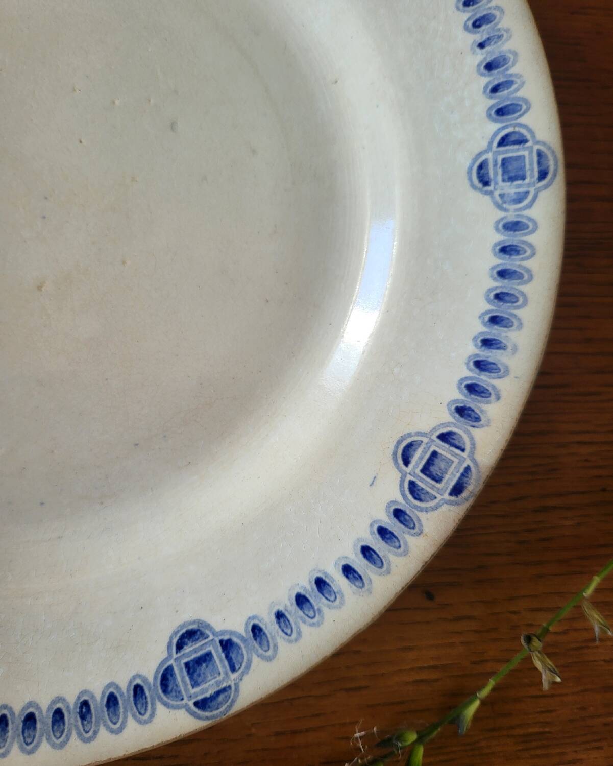 Old Earthenware Plate Creil and Montereau Dublin Service