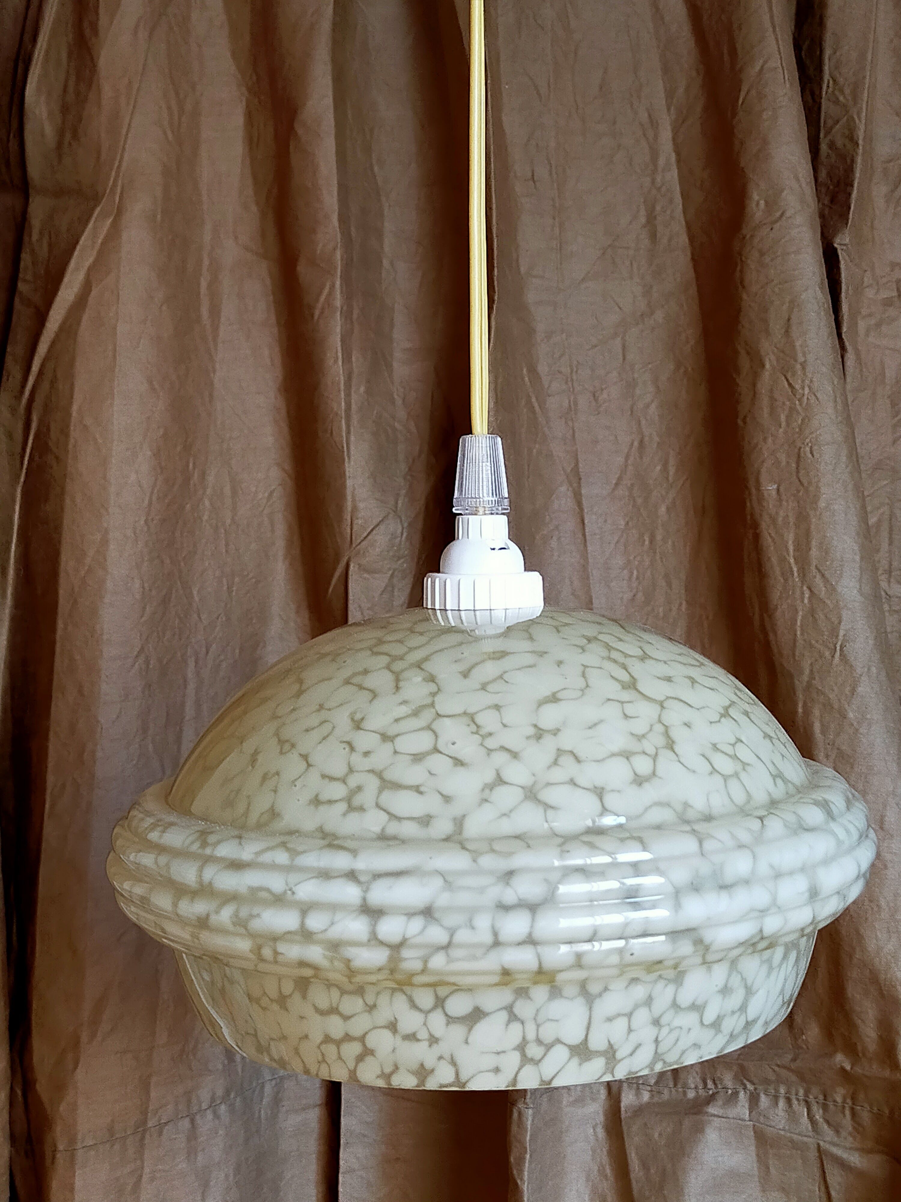 Clichy Glass Art-Deco Suspension