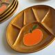 6 assiettes compartimentées vintage