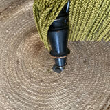 Green velvet toad armchair