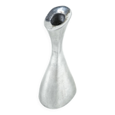 Aluminum candlestick with sculptural organic form, European, 1970