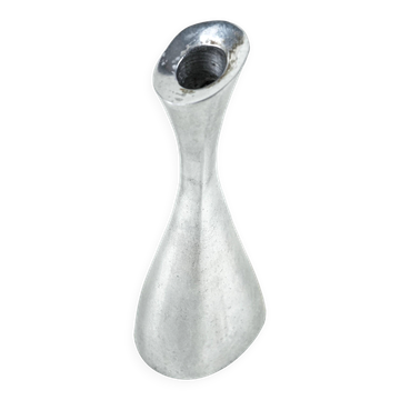 Aluminum candlestick with sculptural organic form, European, 1970