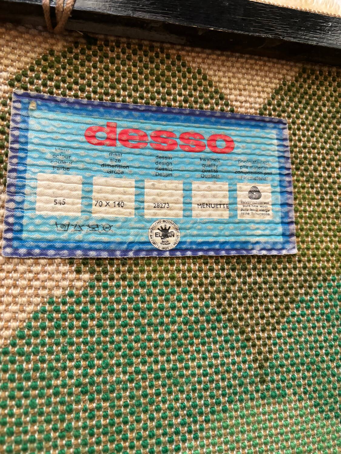 Desso rug 70 by 140 vintage