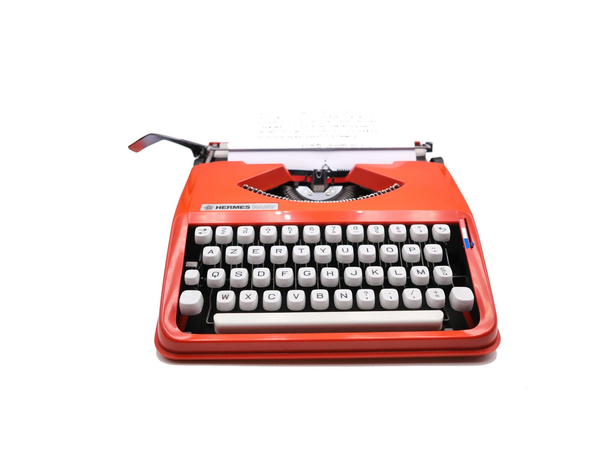 Hermes baby orange terracota typewriter revised new ribbon
