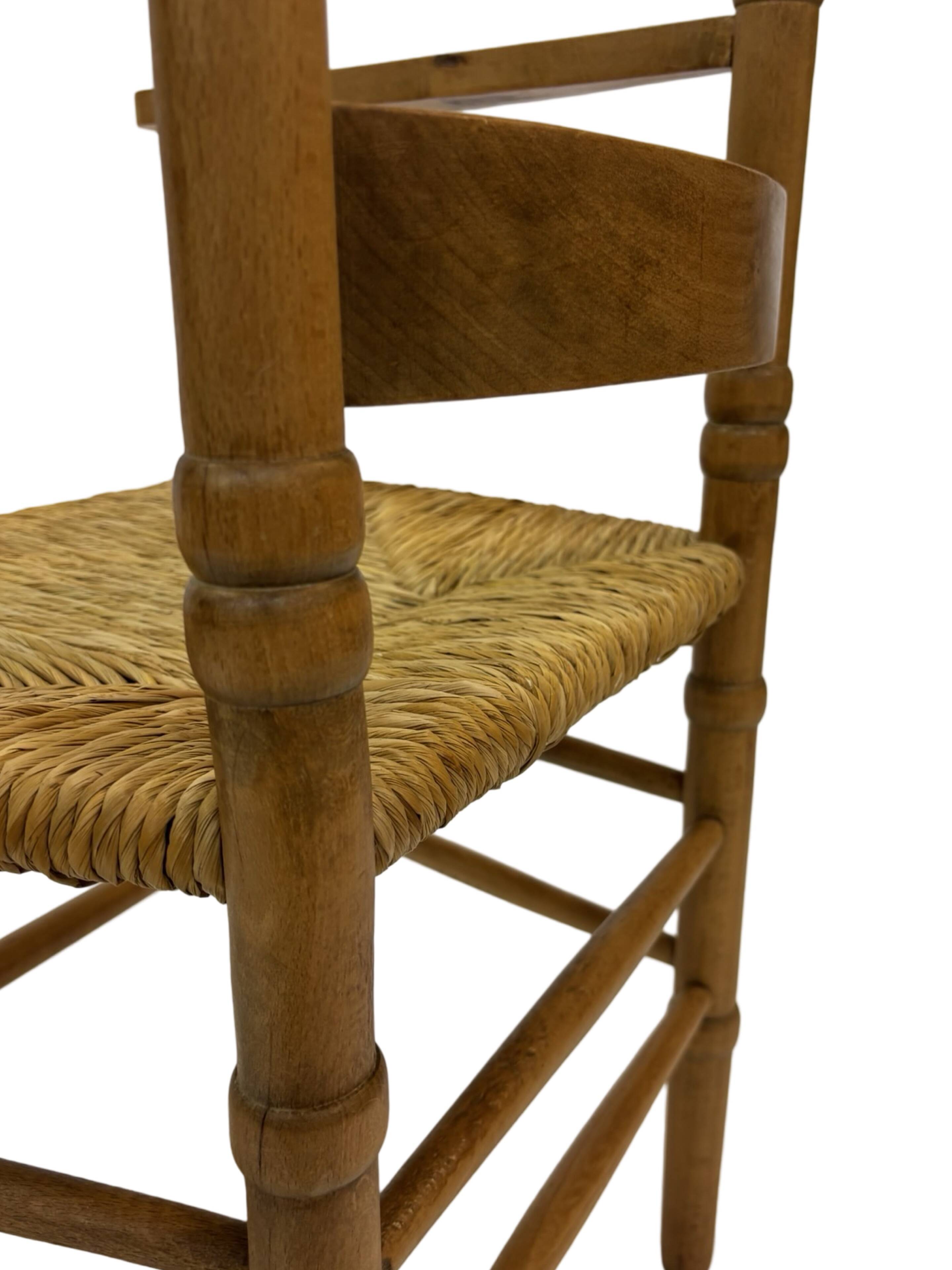 Art Deco chair minimalist oak wicker minimalist design