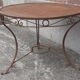 Table de jardin en fer forgé