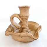 Large handmade Vallauris France ceramic ashtray candle holder