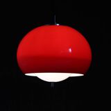 Suspension rouge Harvey Guzzini des années 1970 pour Meblo, Italie