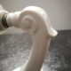 Wall lamp old white porcelain art deco bathroom 1920 tulip engraved glass
